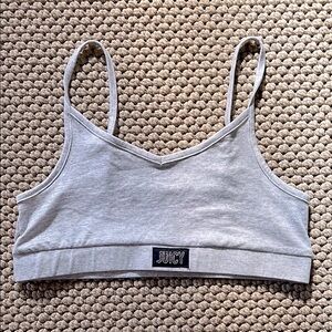 Juicy Couture Gray T-Shirt Bra/Crop-top